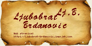 Ljubobrat Brdanović vizit kartica